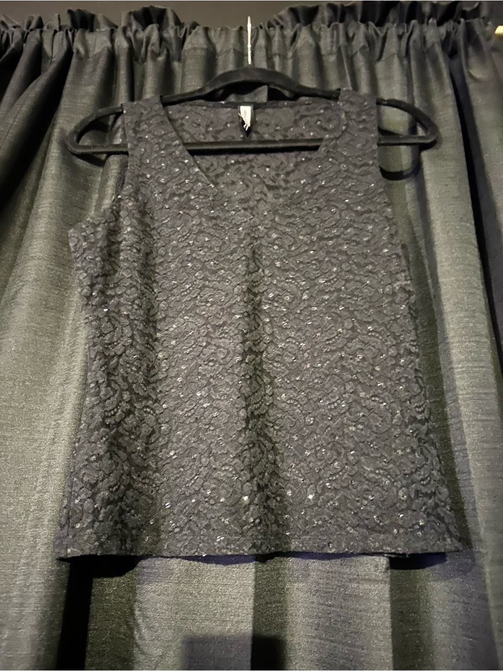 Forever 21 Black Lace Beaded Sleeveless Mini Dress